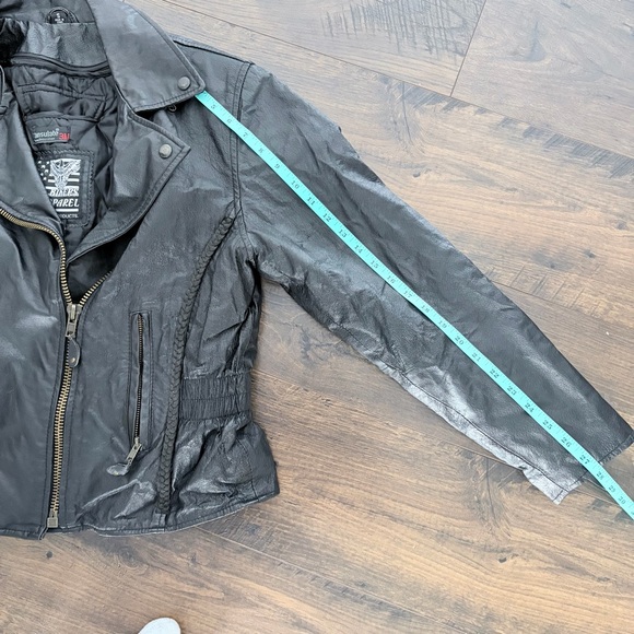 USA Bikers Dream Apparel Black Leather Jacket - Picture 13 of 13